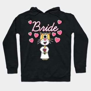 Bride Cat Bachelorette Party Engagement Wedding Hoodie